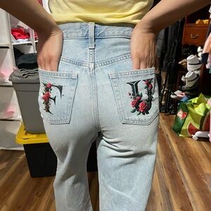 Custom Light Blue Women's Jeans